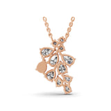 Celestara Cluster Pendant Necklace Lab Grown Diamond 3.15Ct 14K Fine Gold