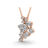 Celestara Cluster Pendant Necklace Lab Grown Diamond 3.15Ct 14K Fine Gold