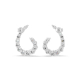 Matrix Hoop Earrings Lab Grown Diamond 3.73Ct 14K Fine Gold