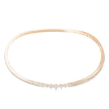 Multi Shape Lab Grown Diamond 4.17Ct 14K Fine Gold Choker Necklace