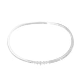 Multi Shape Lab Grown Diamond 4.17Ct 14K Fine Gold Choker Necklace