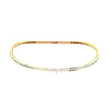 Multi Shape Lab Grown Diamond 4.17Ct 14K Fine Gold Choker Necklace