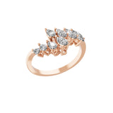 Lab Grown Diamond 0.95Ct Celestia Cluster Set Ring 14K Fine Gold