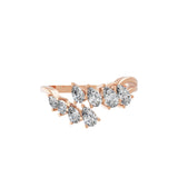 Lab Grown Diamond 0.95Ct Celestia Cluster Set Ring 14K Fine Gold