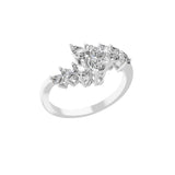 Lab Grown Diamond 0.95Ct Celestia Cluster Set Ring 14K Fine Gold