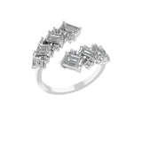 14k Fine Gold Lab Grown Diamond 2.01Ct Bypass Promise Cuff Ring