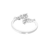 Baguette and Pear Cut Lab Grown Diamond 0.67Ct Ring 14K Fine Gold