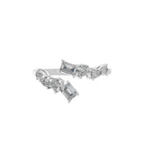 Baguette and Pear Cut Lab Grown Diamond 0.67Ct Ring 14K Fine Gold