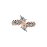 Lab Grown Diamond 0.95Ct Marquise and Pear Cut 14K Fine Gold Ring