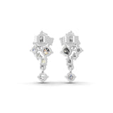 Lab Grown Trickling Drops Diamond Earrings 0.85Ct 14K Fine Gold