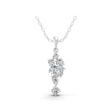 Brilliant Cut Lab Grown Diamond 1.32Ct Pendant Necklace 14K Fine Gold