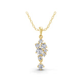 Brilliant Cut Lab Grown Diamond 1.32Ct Pendant Necklace 14K Fine Gold