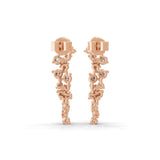 Lab Grown Diamond Ear Dangle Earrings 14K Fine Gold 0.80Ct