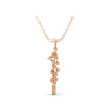 Graduated Lab Grown Diamond Pendant Necklace 14K Fine Gold 0.59Ct