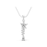 Pear Round Cut Pendant Necklace 14K Fine Gold 0.76Ct Lab Grown Diamond