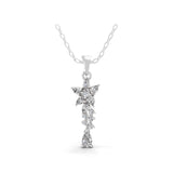 Pear Round Cut Pendant Necklace 14K Fine Gold 0.76Ct Lab Grown Diamond