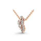 Cascading Pendant Necklace Pear Marquise Cut 0.65Ct Lab Grown Diamond