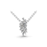 Cascading Pendant Necklace Pear Marquise Cut 0.65Ct Lab Grown Diamond