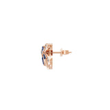 Marquise Round Cut 0.45Tcw Lab Grown Diamond Stud Earrings 14K Fine Gold