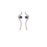 Round Cut 0.72Tcw Lab Grown Diamond Dangle Drop Earrings 14K Fine Gold