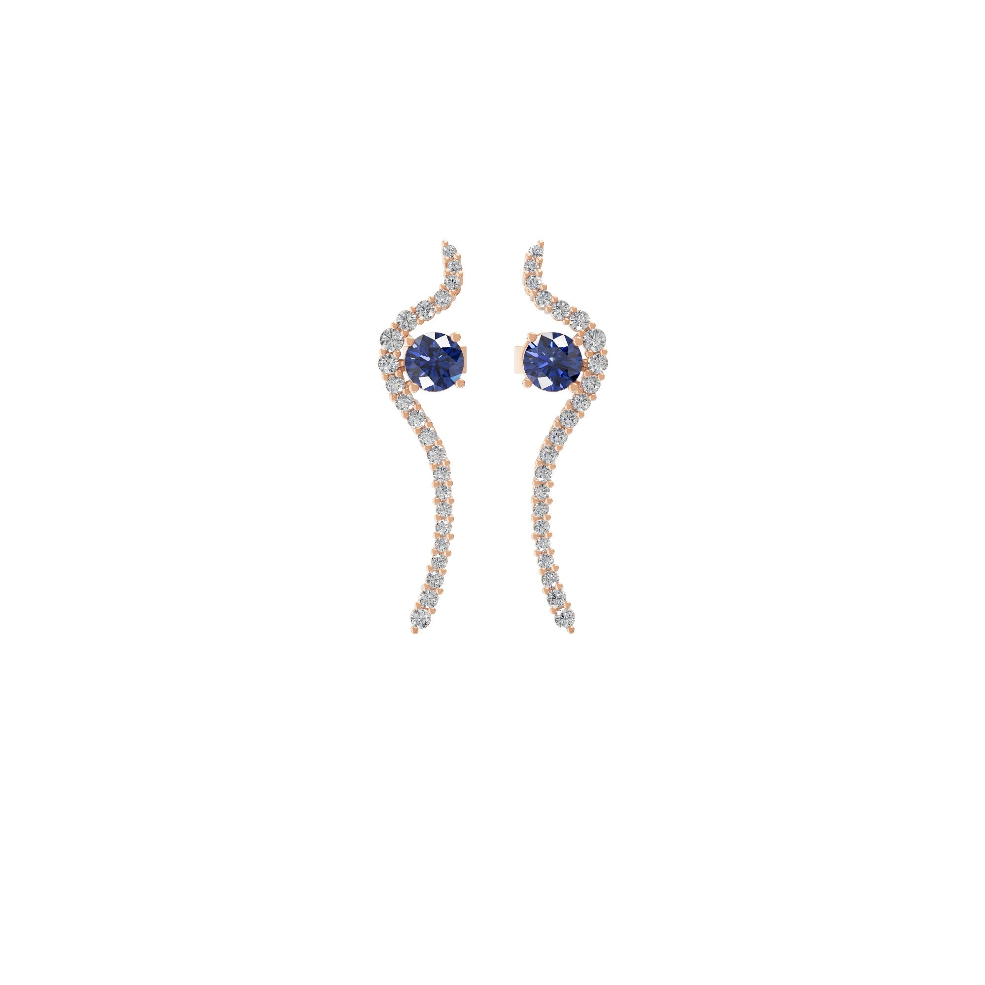 Round Cut 0.72Tcw Lab Grown Diamond Dangle Drop Earrings 14K Fine Gold