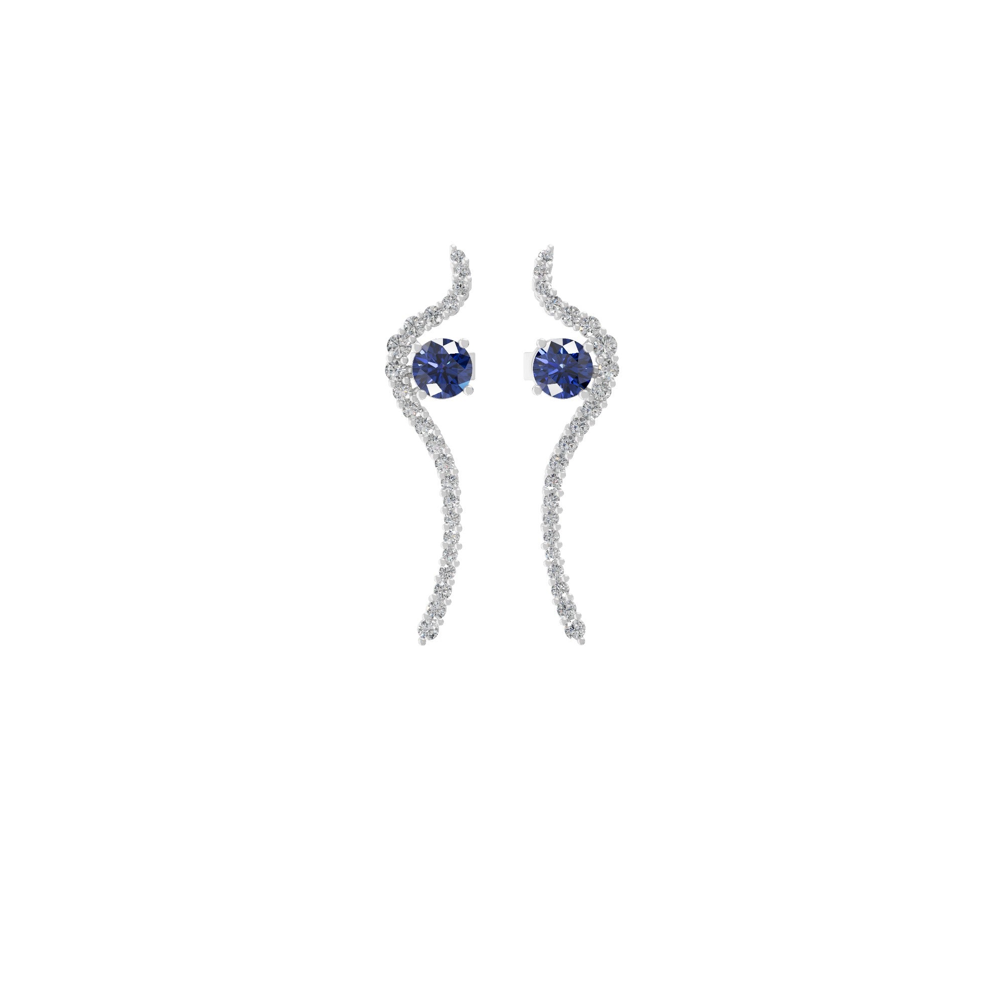 Round Cut 0.72Tcw Lab Grown Diamond Dangle Drop Earrings 14K Fine Gold