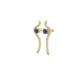 Round Cut 0.72Tcw Lab Grown Diamond Dangle Drop Earrings 14K Fine Gold
