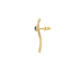 Round Cut 0.72Tcw Lab Grown Diamond Dangle Drop Earrings 14K Fine Gold