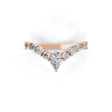 Lab Grown Diamond Wedding Curved Band Ring 1.10Ct 14K Fine Gold