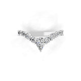 Lab Grown Diamond Wedding Curved Band Ring 1.10Ct 14K Fine Gold