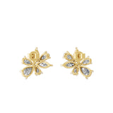 Marquise Cut Cluster Studded Drop Earrings Lab Grown Diamond 3.20Ct 14K Gold