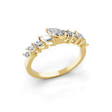 0.90Ct Marquise Cut Minimalist Ring 14K Fine Gold Lab Grown Diamond