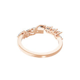 14K Fine Gold Prong Set Lab Grown Diamond 0.90Ct Geometric Sequence Band