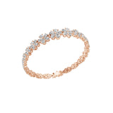 Glimmer Floret Lab Grown Diamond Tennis Bracelet 11.14Ct 14K Fine Gold