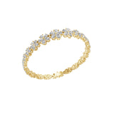 Glimmer Floret Lab Grown Diamond Tennis Bracelet 11.14Ct 14K Fine Gold