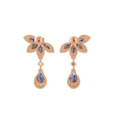Lab Grown Diamond 1.35Tcw Multi Shaped 14K Fine Gold Cluster Drop Dangle Earrings