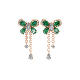 Radiant Cluster Drop Earrings 14K Fine Gold 1.25Tcw Lab Grown Diamond