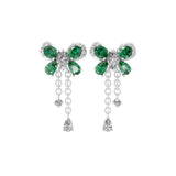 Radiant Cluster Drop Earrings 14K Fine Gold 1.25Tcw Lab Grown Diamond