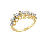 Brilliant Cut Band Ring Lab Grown Diamond 14K Fine Gold 1.75Ct