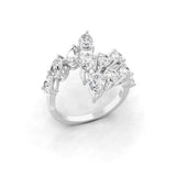 Spectacular Pear Lab Grown Diamond Ring 14K Fine Gold 3.57Ct