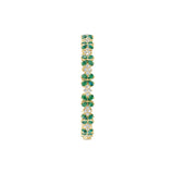 2.20TCW Round Pear Cut Emerald and Lab Grown Diamond Gold Tennis Bracelet