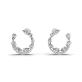 Matrix Stud earring Lab Grown Diamond 1.76Ct 14K Fine Gold