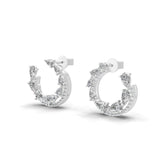 Matrix Stud earring Lab Grown Diamond 1.76Ct 14K Fine Gold