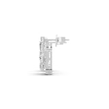 Matrix Stud earring Lab Grown Diamond 1.76Ct 14K Fine Gold