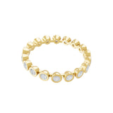 Eternity Ring Round Cut 0.72Ct Lab Grown Diamond 14K Fine Gold