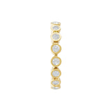 Eternity Ring Round Cut 0.72Ct Lab Grown Diamond 14K Fine Gold