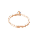 Solitaire Lab Grown Round Cut Diamond Ring 0.28Ct 14K Fine Gold