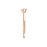 Solitaire Lab Grown Round Cut Diamond Ring 0.28Ct 14K Fine Gold