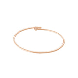 Lab Grown Diamond 0.25Ct Solitaire Bangle Bracelet 14K Fine Gold