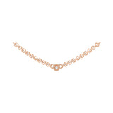 Bezel Set Solitaire Minimal Necklace 0.15Ct Lab Grown Diamond 14K Fine Gold
